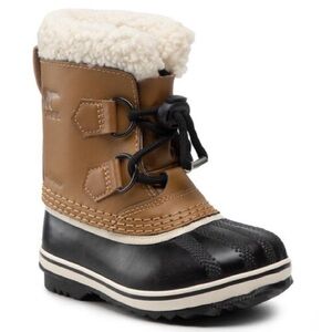 Sorel Tan and Black Yoot Pak Winter Boots